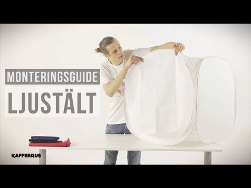 Ljustält för produktfoto (vitt)