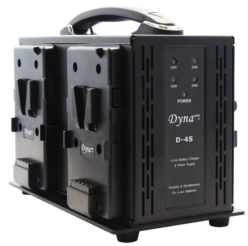 V-mount Laddare för 4 batterier
