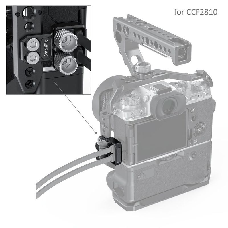 SmallRig HDMI och USB Type-C kabelklämma för FUJIFILM X-T4 Bur BSC2809