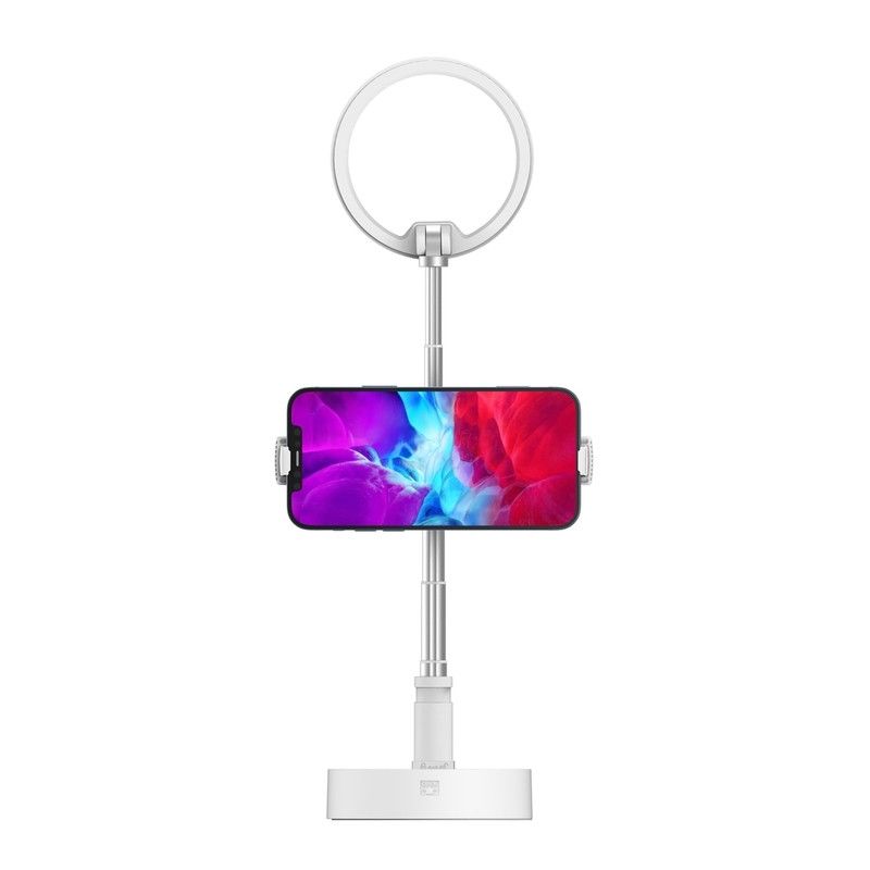 Rund LED-panel med bordsstativ