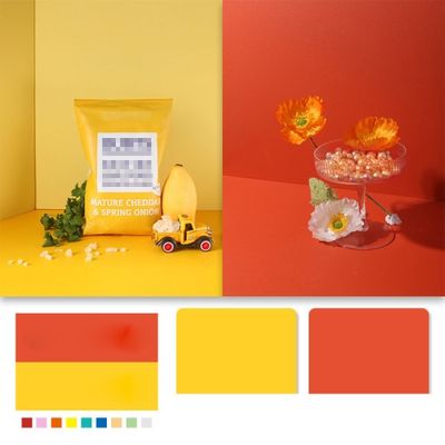 Orange & Gul bakgrund för produktfoto Skiva 60x60cm