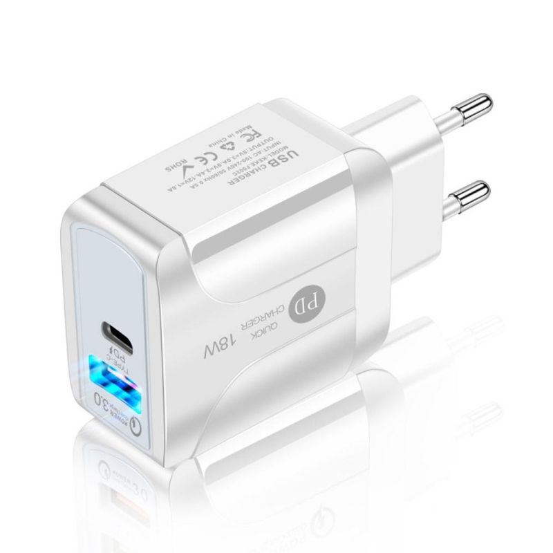 NÖRDIC USBA-N1005 Mobilladdare 18W USB C PD18W QC3.0 svart - Elgiganten