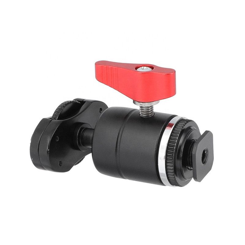 Kulled med cold shoe-adapter och bra vred