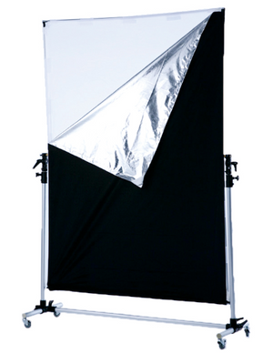Reflexskärm på hjul (ställbar höjd 126-221 cm) 