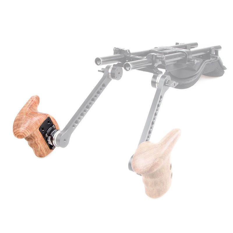 Smallrig trähandtag höger