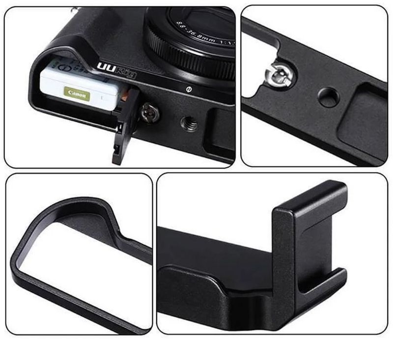 UURig R016 L Bracket Cold Shoe Mount for Canon G7X Mark III
