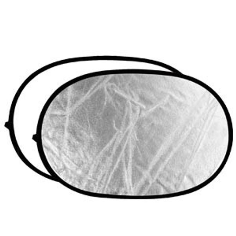 Reflexskärm silver / vit (rektangulär)