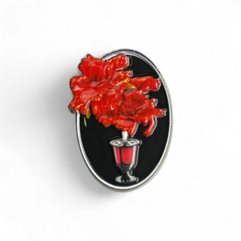 Pin Blomma Röd