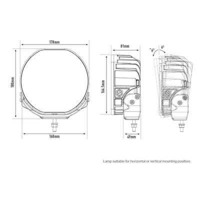 Lazer LED Sentinel 7" Svart Standard