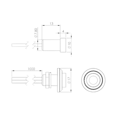 5mm Inrednings LED Diod Svart Fäste 5-pack