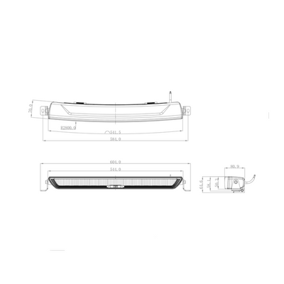 OZZ XB1 P20" LED Extraljusramp Svart