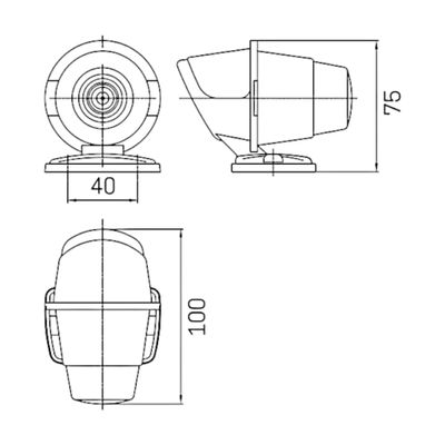 Taklampa Old School LED Dual Color 12/24V
