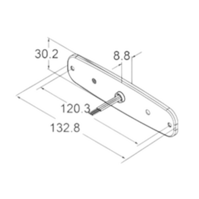 Blixtljus 6 LED Klarglas Horisontell Klass 2