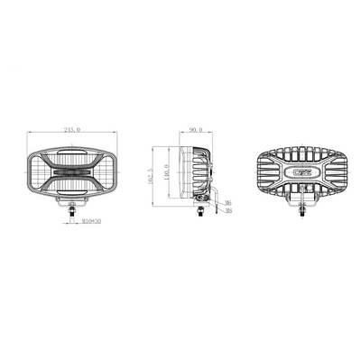 OZZ XO1 P LED Extraljus Svart