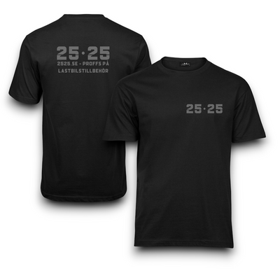 25•25 T-Shirt Herr - Logo Fram & Bak