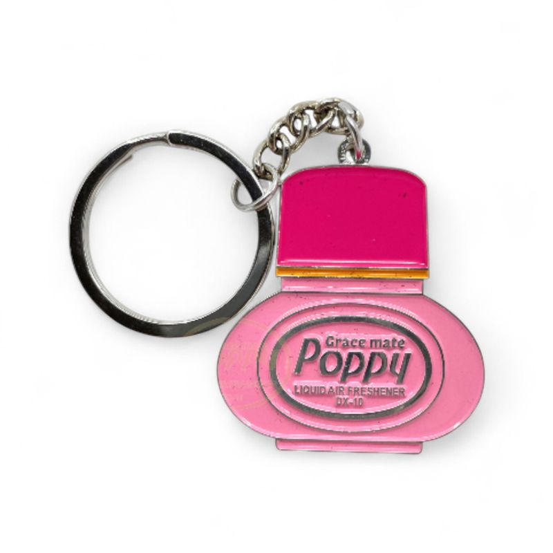 Nyckelring Poppy Strawberry Rostfri