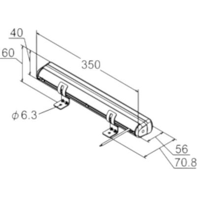 LED Extraljusramp 35cm Rak