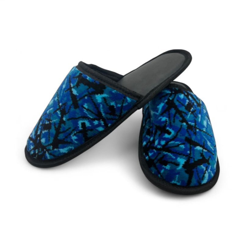 Bussplysch Tofflor Blå