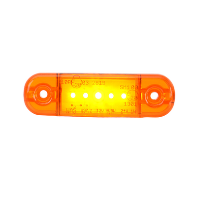 Sidomarkering Slim Orange 5 LED