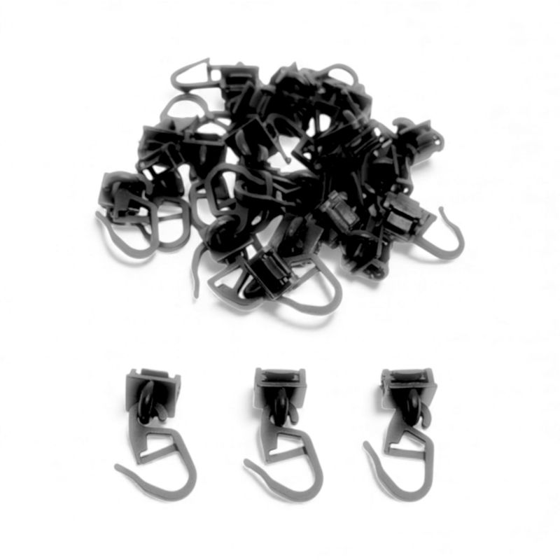 25-pack Svart Gardinkrok Volvo & MAN