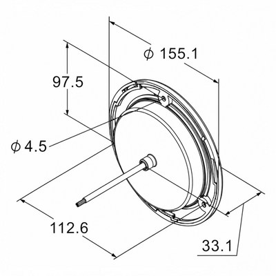 Baklampa LED Kromsarg