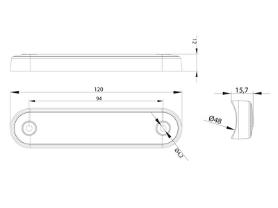 Sidomarkering Gul 8 LED Smoke