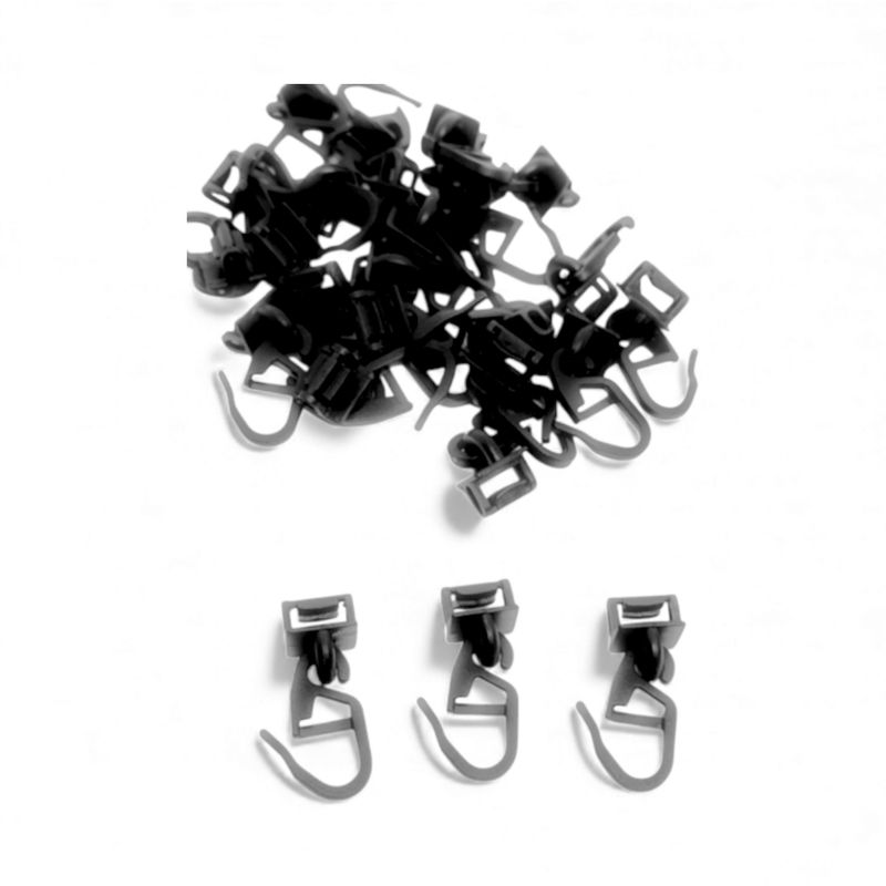 25-pack Svart Gardinkrok DAF & Mercedes