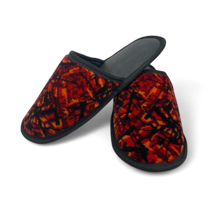 Bussplysch Tofflor Röd