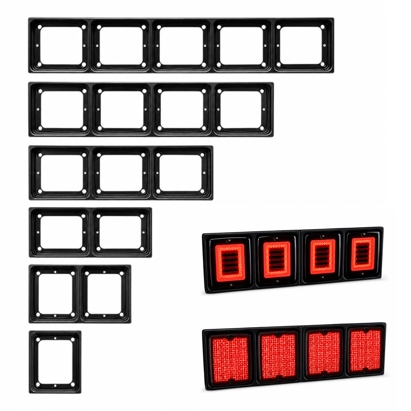 Tail Light Frame Slim ABS Plastic