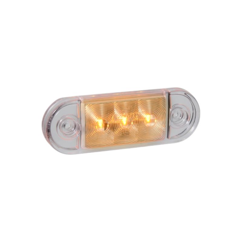 Sidomarkering Orange 3 LED Klarglas