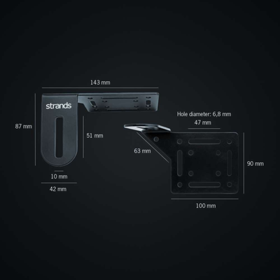Strands LED Light Bar Number Plate Bracket