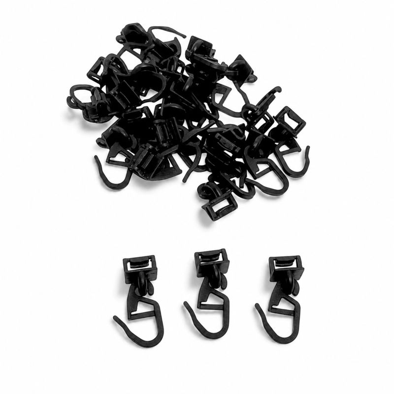25-pack Svart Gardinkrok DAF & Mercedes