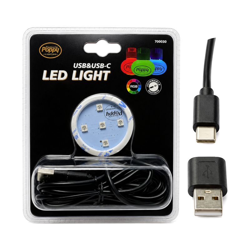 Poppy RGB LED Light Plate USB & USB-C