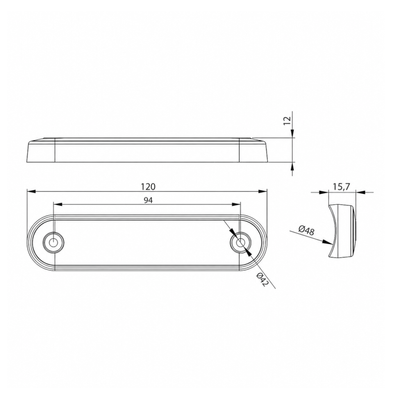 Positionsljus Slim 8 LED