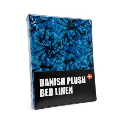 Danish Plush Bed Cover Blue 140x200