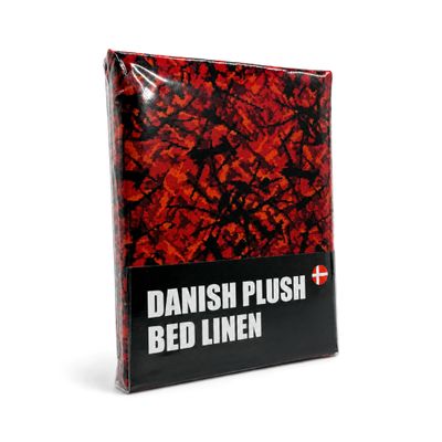 Påslakanset Bussplysch Röd 140x200