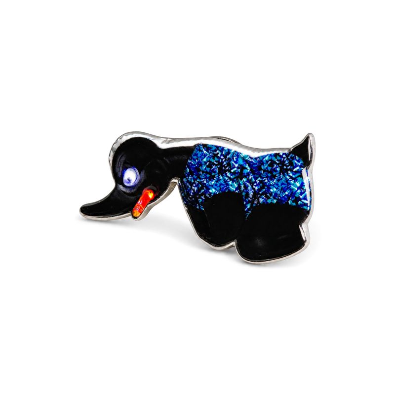 Pin Angry Duck Danish Plush Blue