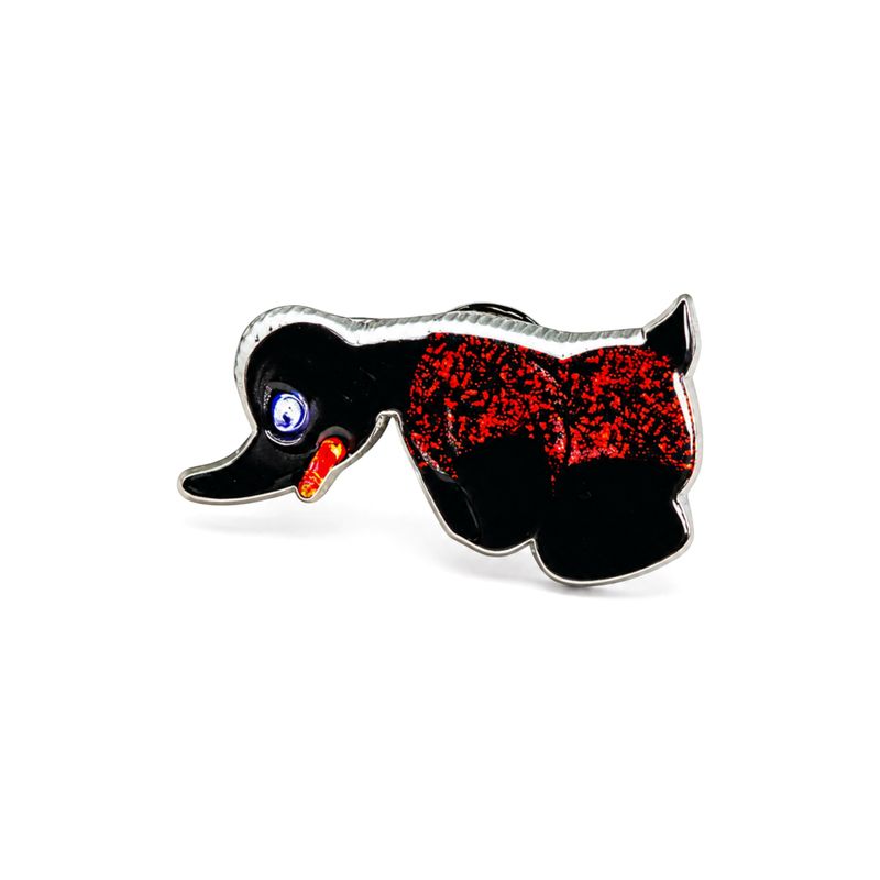 Pin Angry Duck Danish Plush Red