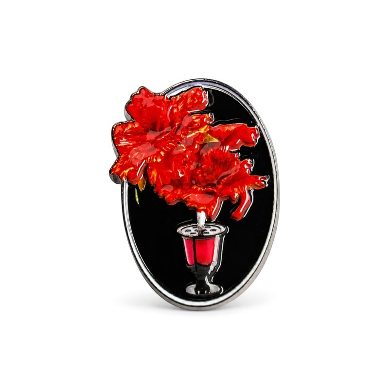 Pin Flower Red