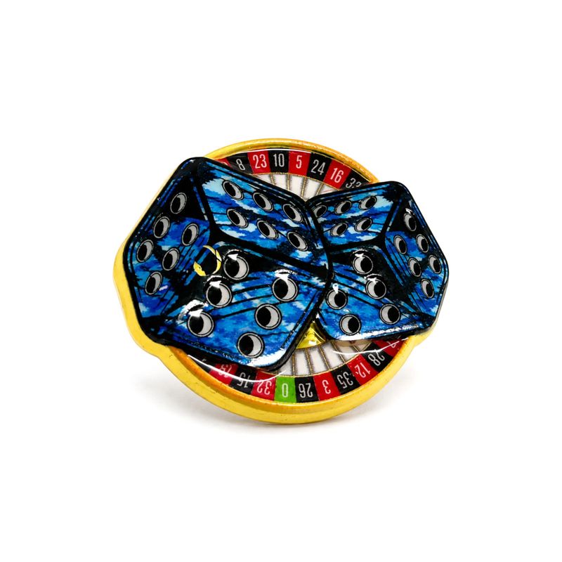 Pin Dices Danish Plush Blue