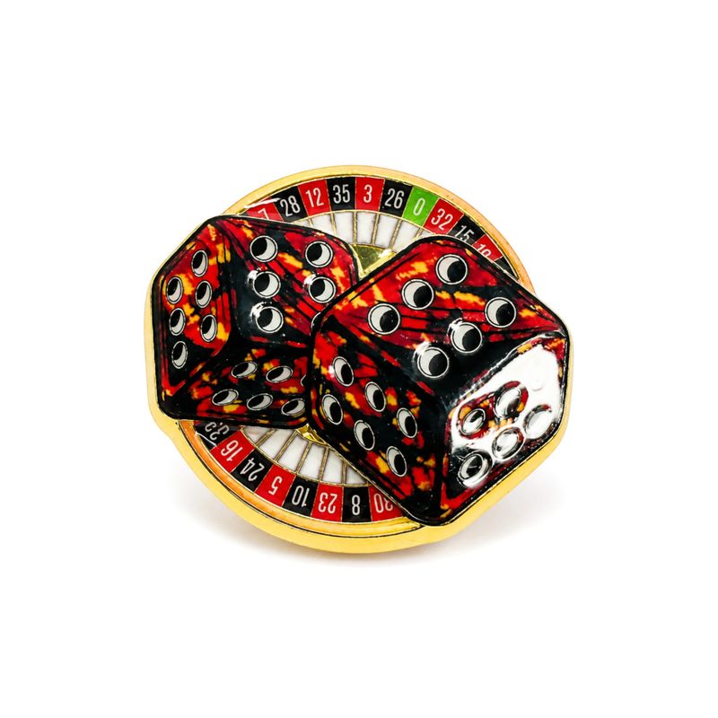Pin Dices Danish Plush Red