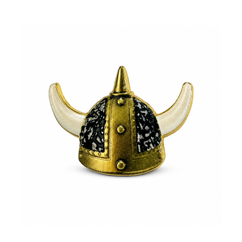 Pin Vikingahjälm Bussplysch Grå