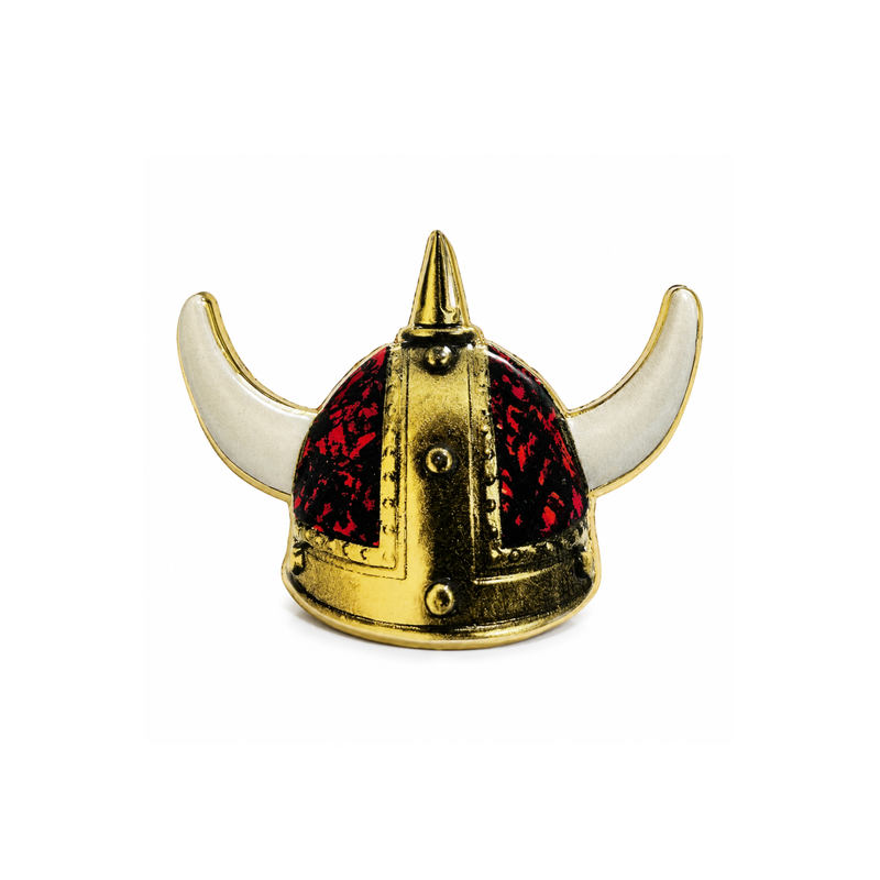 Pin Vikingahjälm Bussplysch Röd