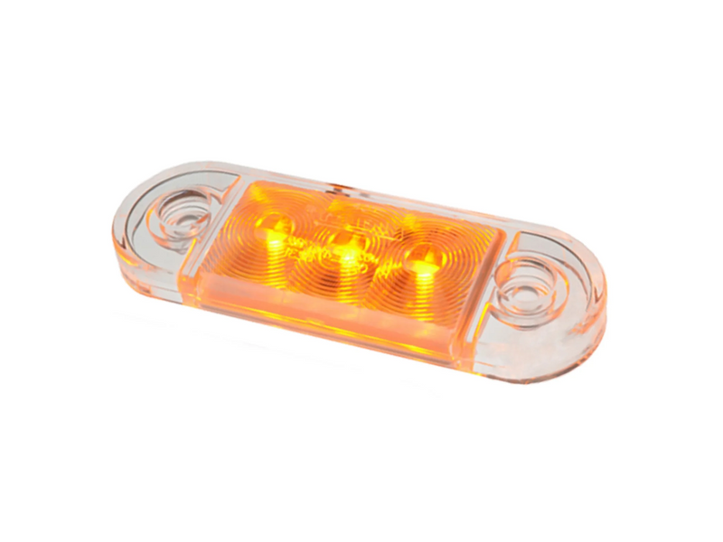 Sidomarkering Orange 3 LED Klarglas