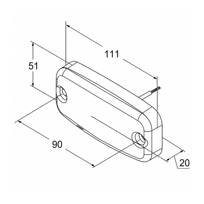Hella Fiberoptiskt LED Positionsljus