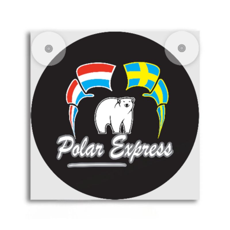 Ljusbox Polar Express Flags