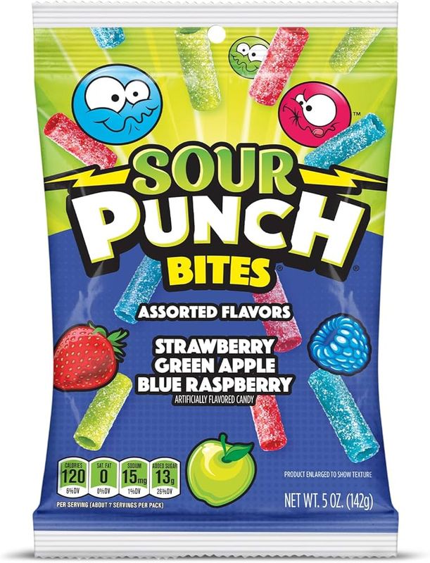Sour Punch Assorted Bites  12 x 105g