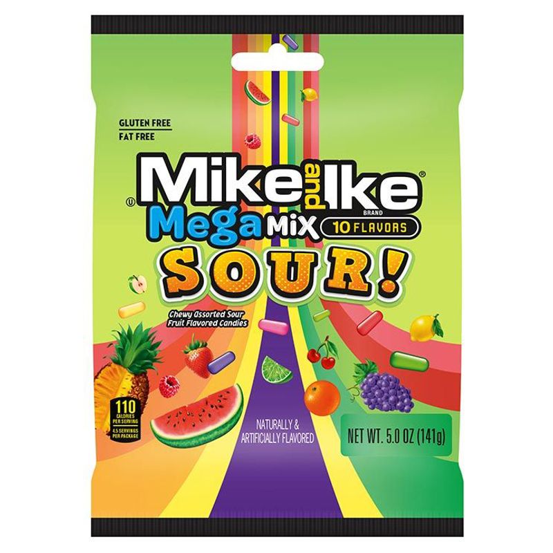 Mike & Ike Sour Mega Mix Bag 12 x 140g
