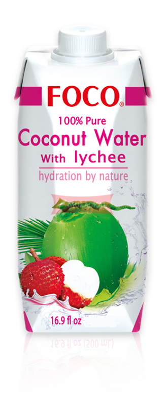 FOCO Coconut Water Lychee 12 x 330ml