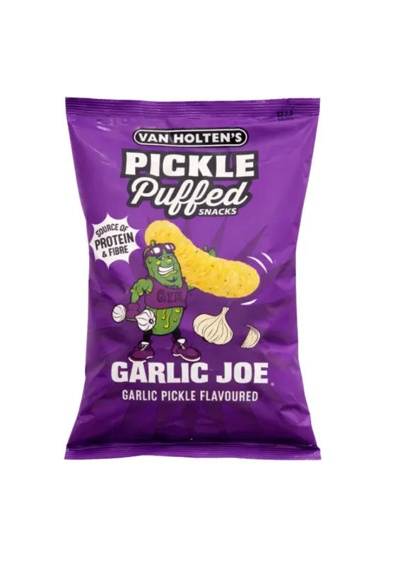 Van Holten’s Pickle Puffed Snacks Garlic Joe 12 x 90g